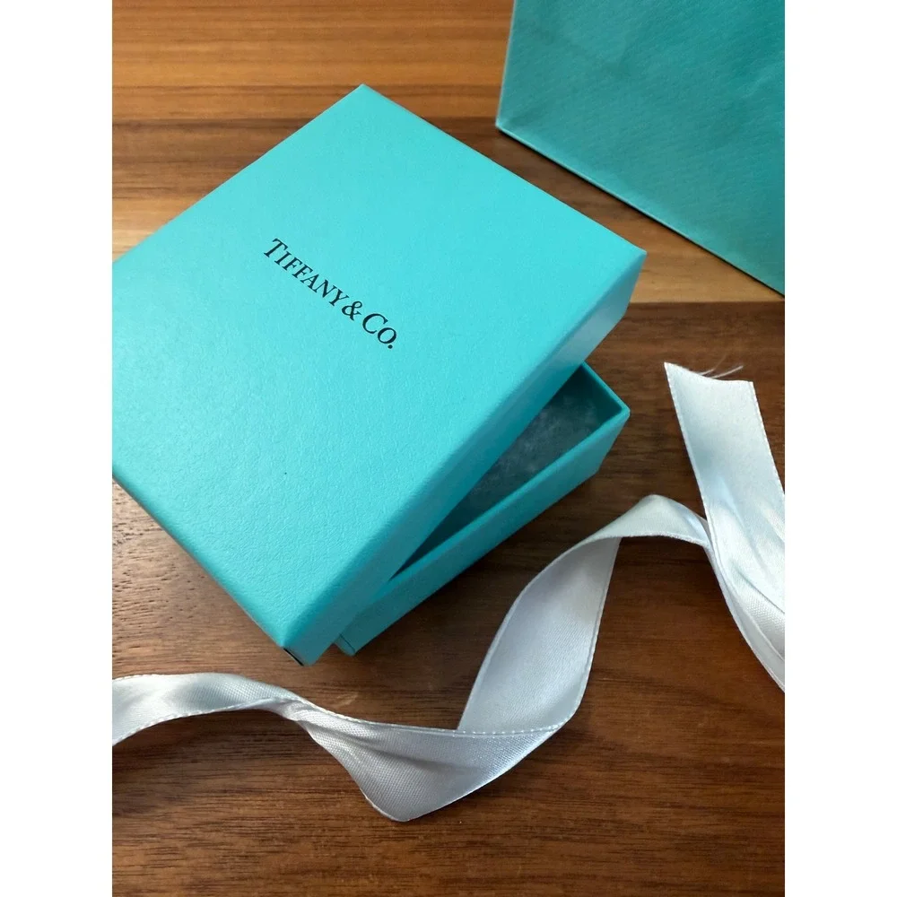 Tiffany & Co Empty Jewelry Box Bag Ribbon Blue Packaging Set Luxury *No Jewelry